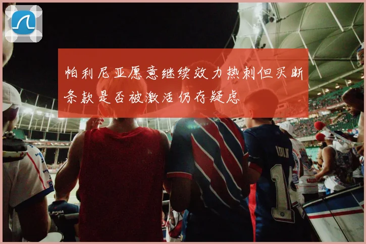 帕利尼亚愿意继续效力热刺但买断条款是否被激活仍存疑虑